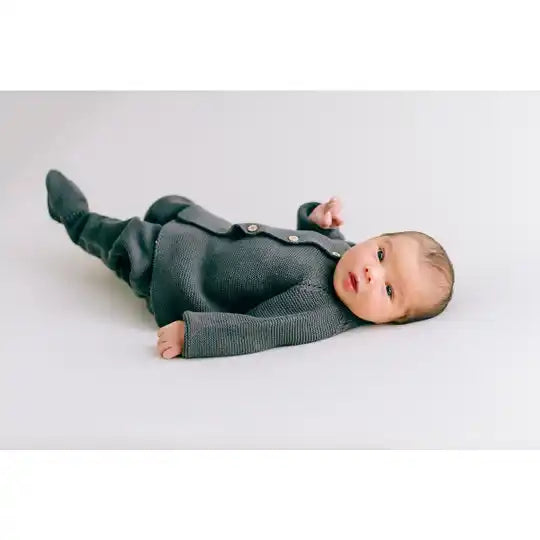 Newbornset - VEST EN BROEK - DONKER GRIJS