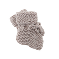 Gehaakte babysokjes met strikje - Grijs