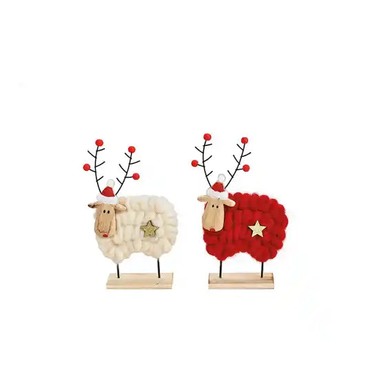 Kerstschaapjes textiel - GROOT