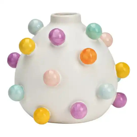 Vaas keramiek gekleurde bollen