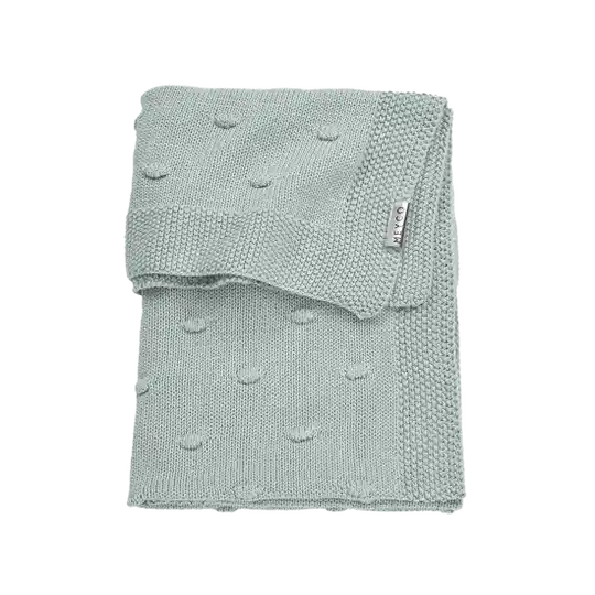 Babydeken - KNOTS/KNIT - stone green