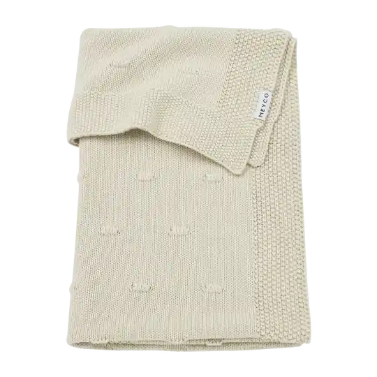Babydeken - KNOTS/KNIT - soft sand