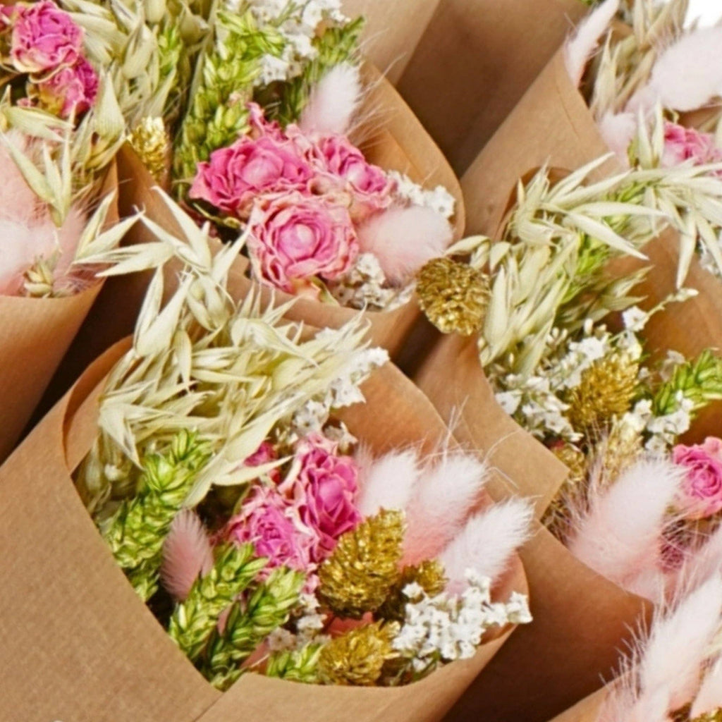 Droogbloemen boeket - Pink Elegance