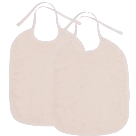 Slabbetje - BADSTOF/STRIKSLUITING - Soft Rose