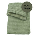 Babydeken - WAFEL/TEDDY - OLIVE GREEN
