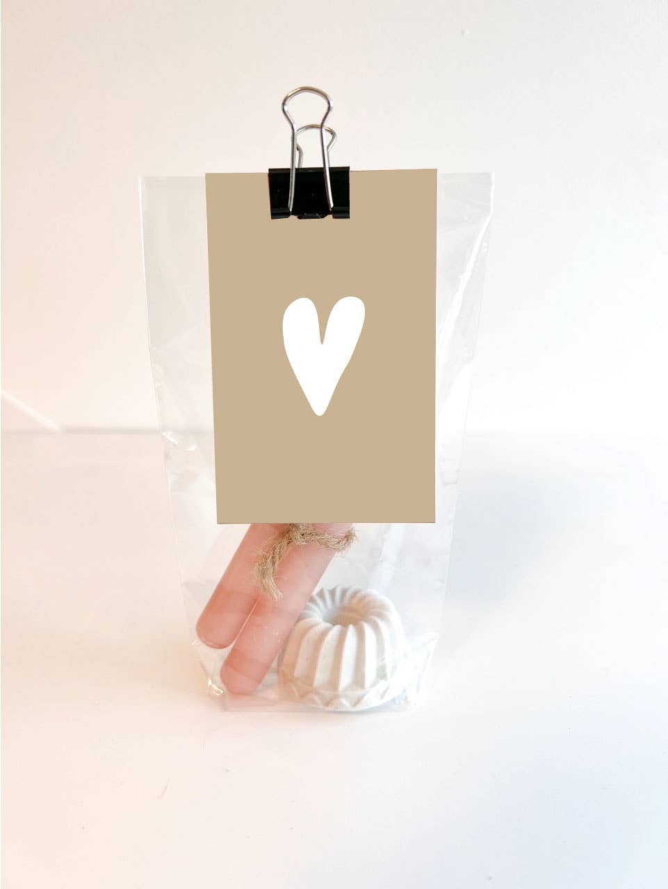 Cadeauzakje Kandelaar - Hart Camel