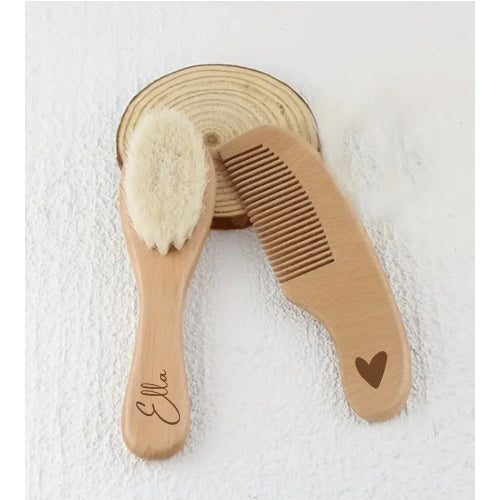 SET gegraveerde kam & borstel