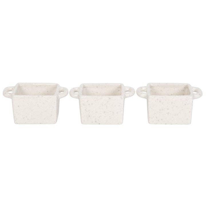 Set van 3 keramische kerstsnackbakjes