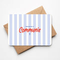 Wenskaart - COMMUNIE BLAUW