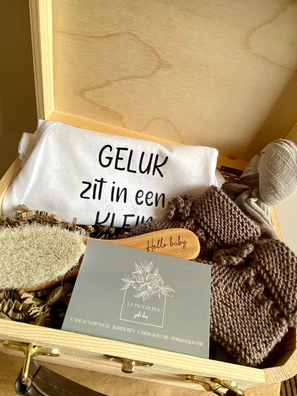 Geboortecadeau - "Koffertje vol liefde" (SET MET KAM)