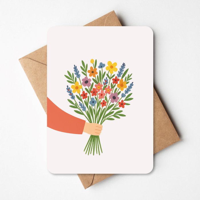 Wenskaart - BLOEMEN BOEKET