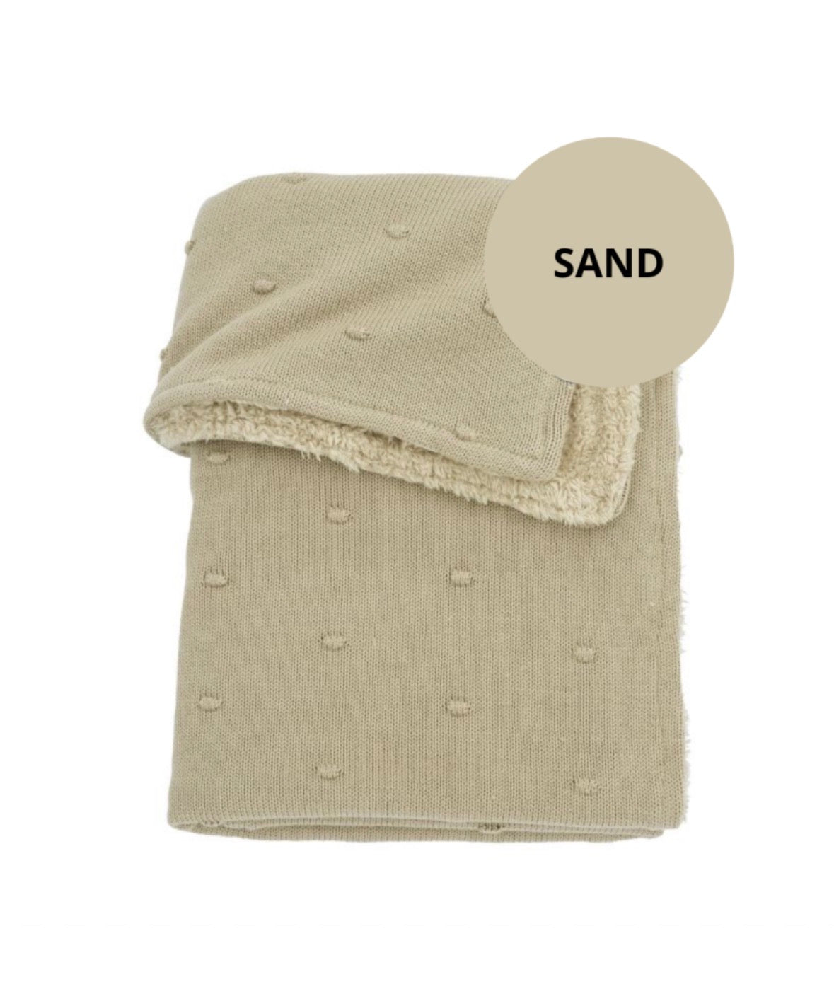 Babydeken - KNOTS/TEDDY - SAND