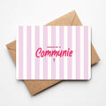 Wenskaart - COMMUNIE ROZE