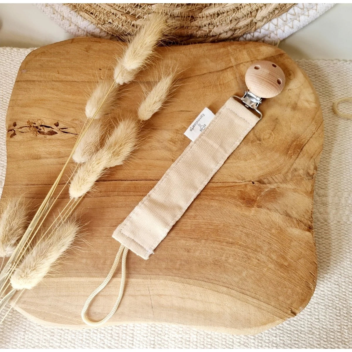 Stoffen speenkoord — Beige