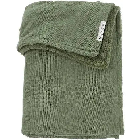Babydeken - KNOTS/TEDDY - FOREST GREEN