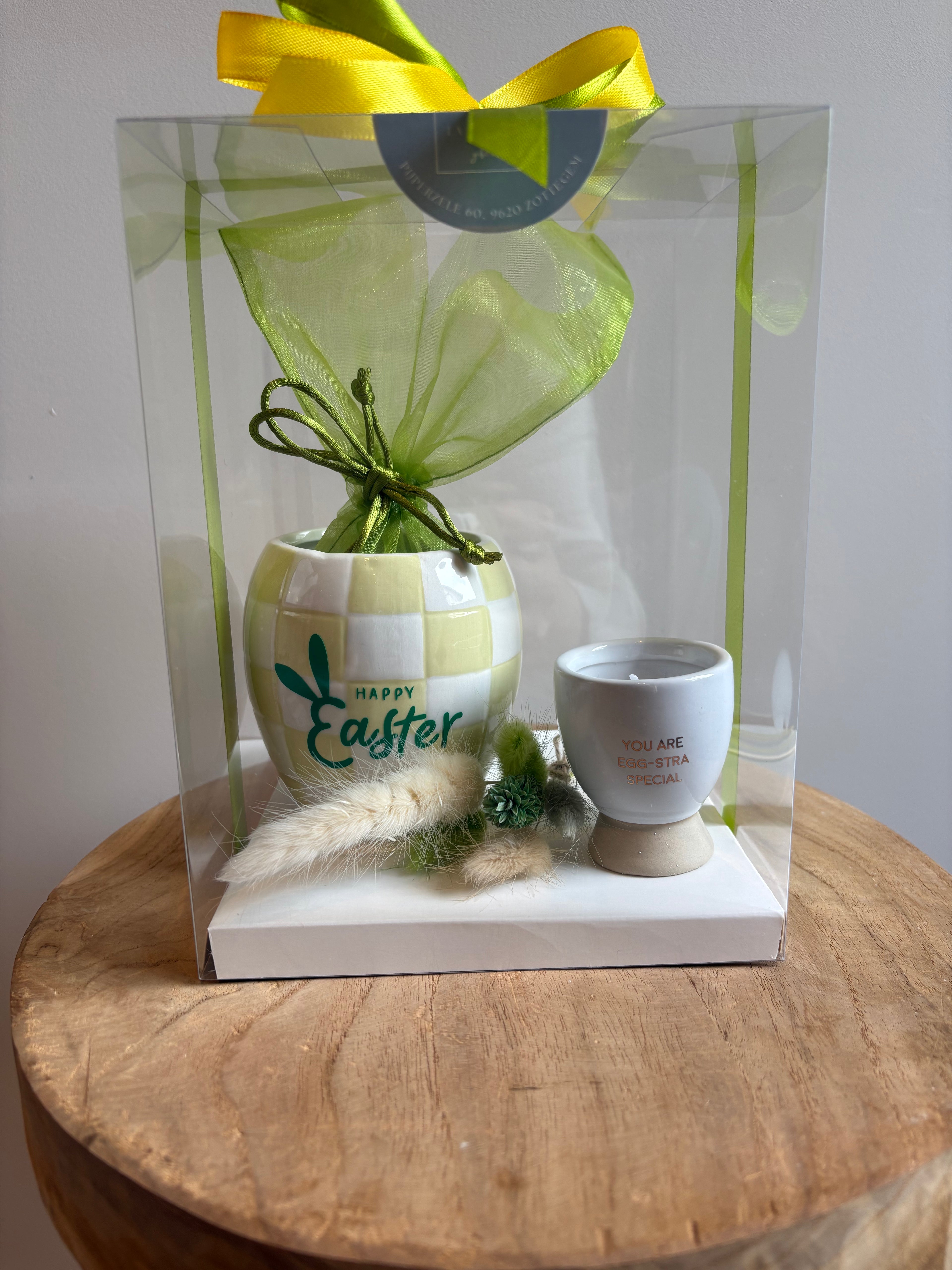 Giftset Pasen - Eierdop kaarsje Groen