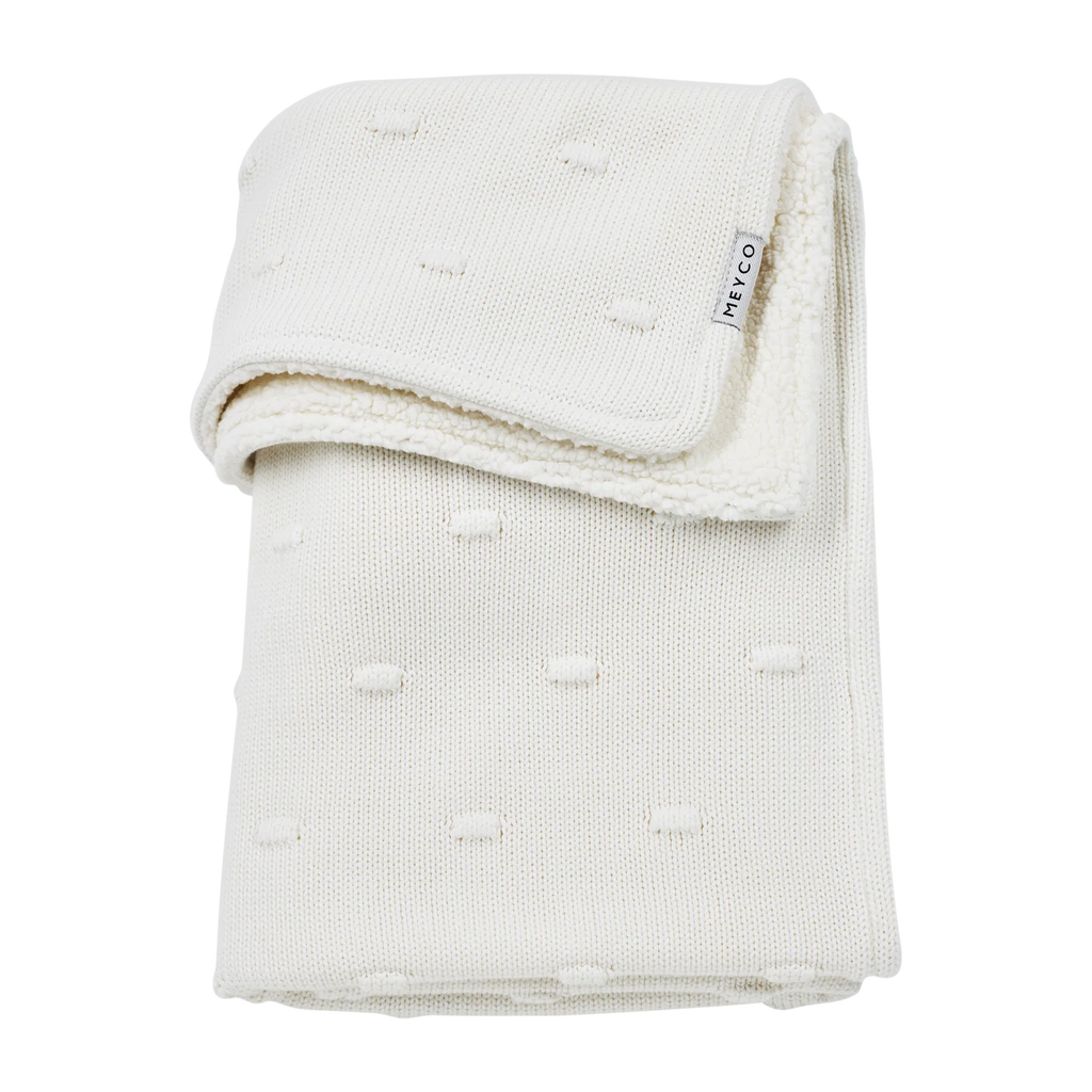 Babydeken - KNOTS/TEDDY - OFFWHITE