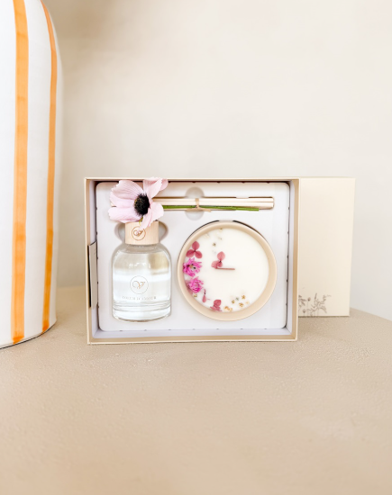 Cadeaubox zijden bloem - Coeur D'amour