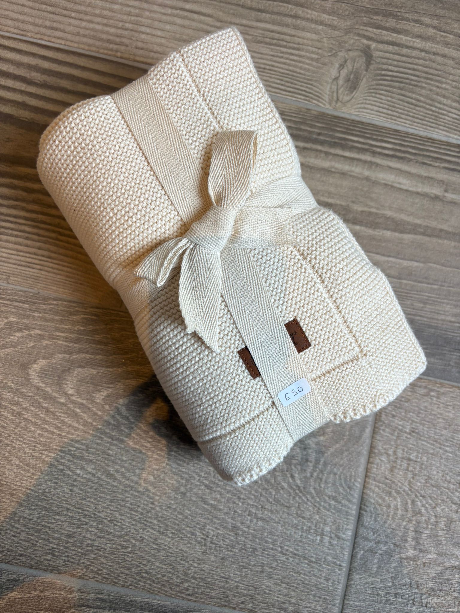 Organic Knitted Blanket - Babiezz - BEIGE