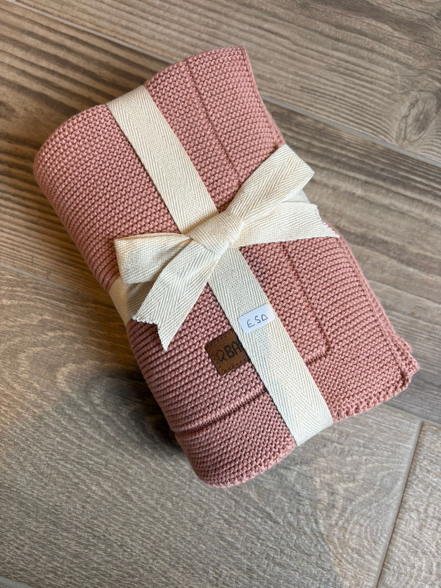Organic Knitted Blanket - Babiezz - SOFT PINK
