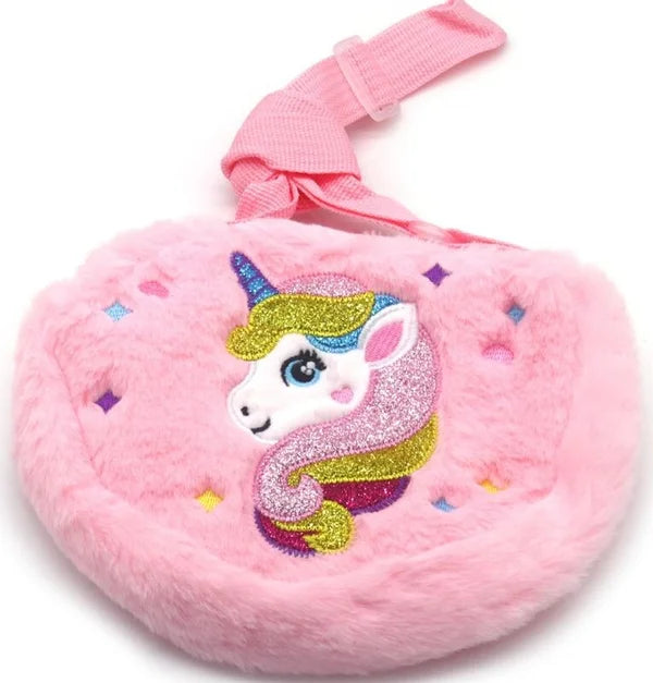 FLUFFY UNICORN BAG - ROZE