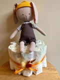 Luiertaart met knuffelkonijn