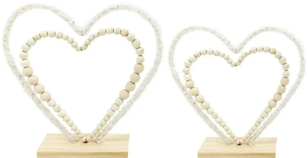 Hartje hout/teddy — GROOT