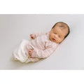 Newbornset - VEST, BROEK MUTS - ROZE GESTREEPT