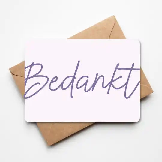 Wenskaart - BEDANKT