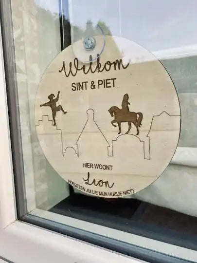 Bord voor raam Sinterklaas