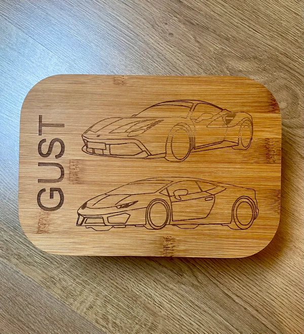 Brooddoos gegraveerd — ZWART