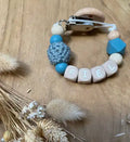 Speenkoord met naam blauw