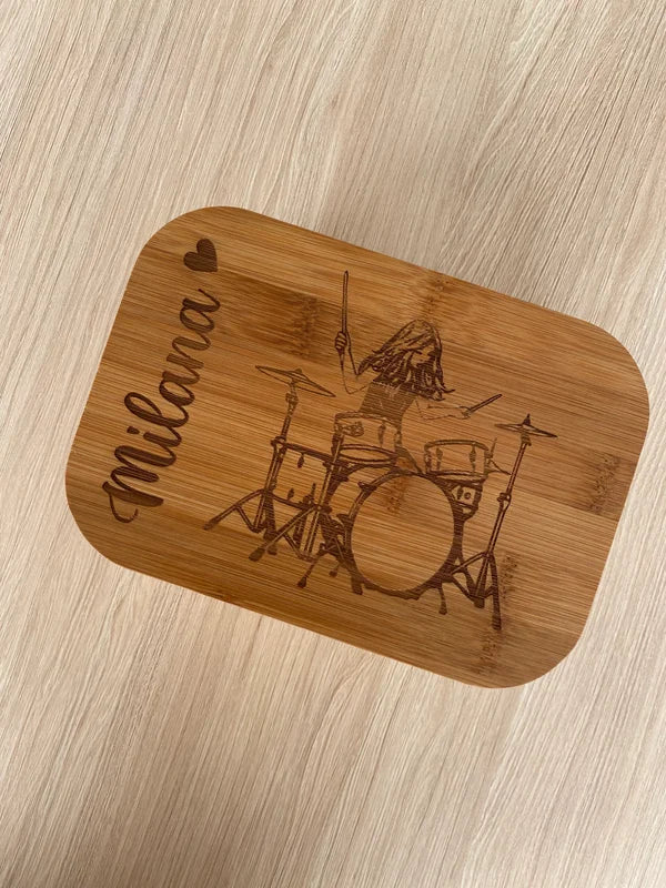 Brooddoos gegraveerd — BEIGE