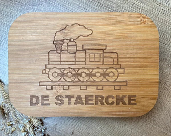 Brooddoos gegraveerd — BEIGE