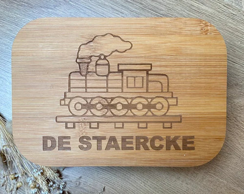 Brooddoos gegraveerd — BEIGE