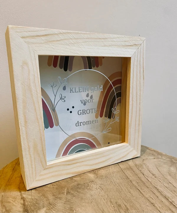 Gepersonaliseerde spaarpot - Grote Dromen - BESTICKERD