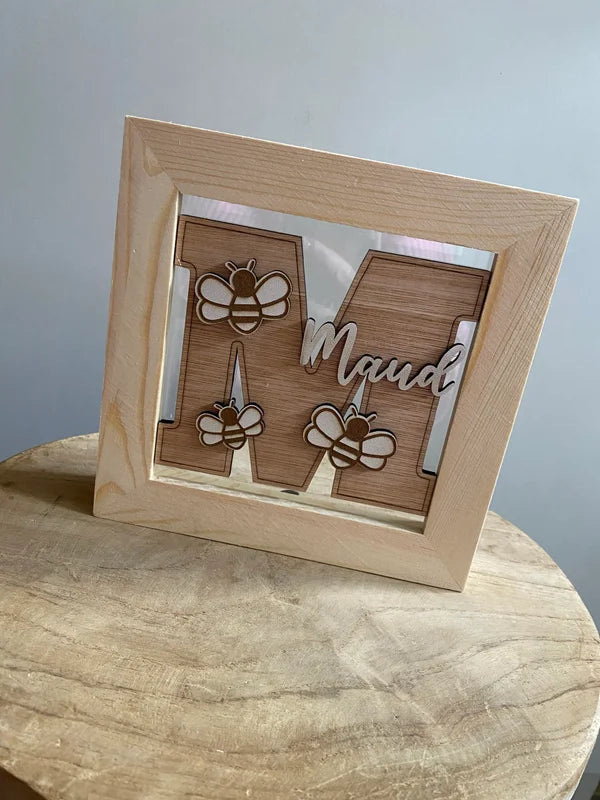 Gepersonaliseerde spaarpot - Eigen ontwerp - Hout