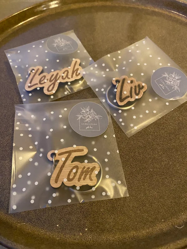 Sleutelhanger met naam - HOUT