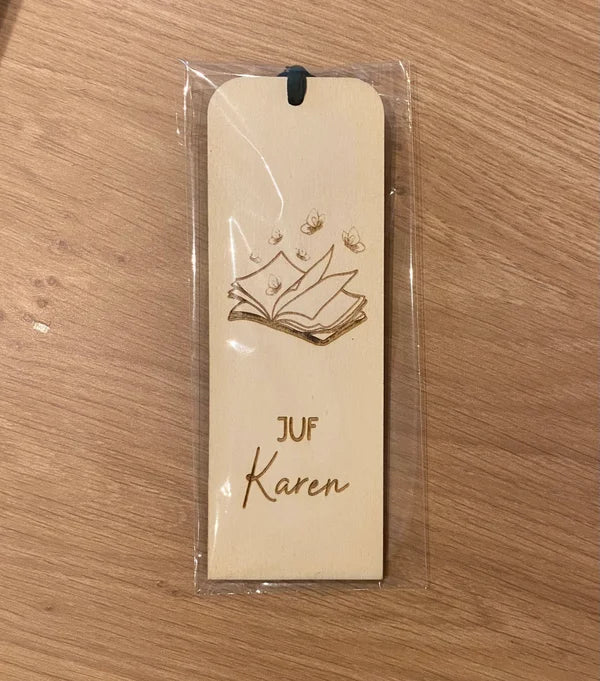 Boekenlegger met eigen ontwerp