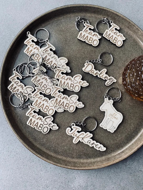 Sleutelhanger met naam - HOUT