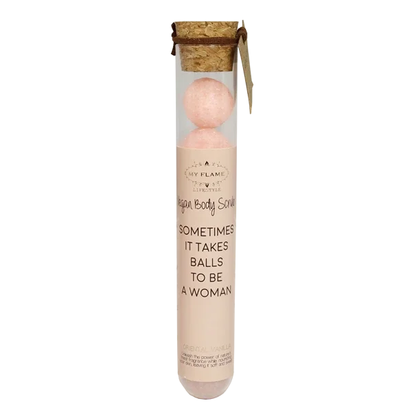 VEGAN BODY SCRUB - SOMETIMES IT TAKES BALLS TO BE A WOMAN