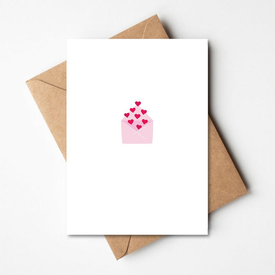Wenskaart - ENVELOPPE HARTJE