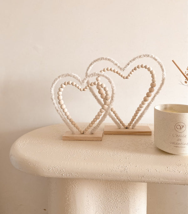 Hartje hout/teddy — GROOT