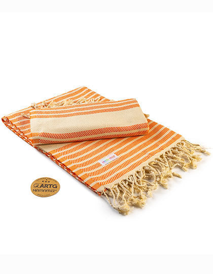 Strandhanddoek gepersonaliseerd - ORANJE