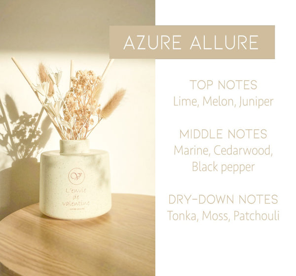 Geurstokjes L'envie de Valentine - DROOGBLOEMEN — Azure Allure
